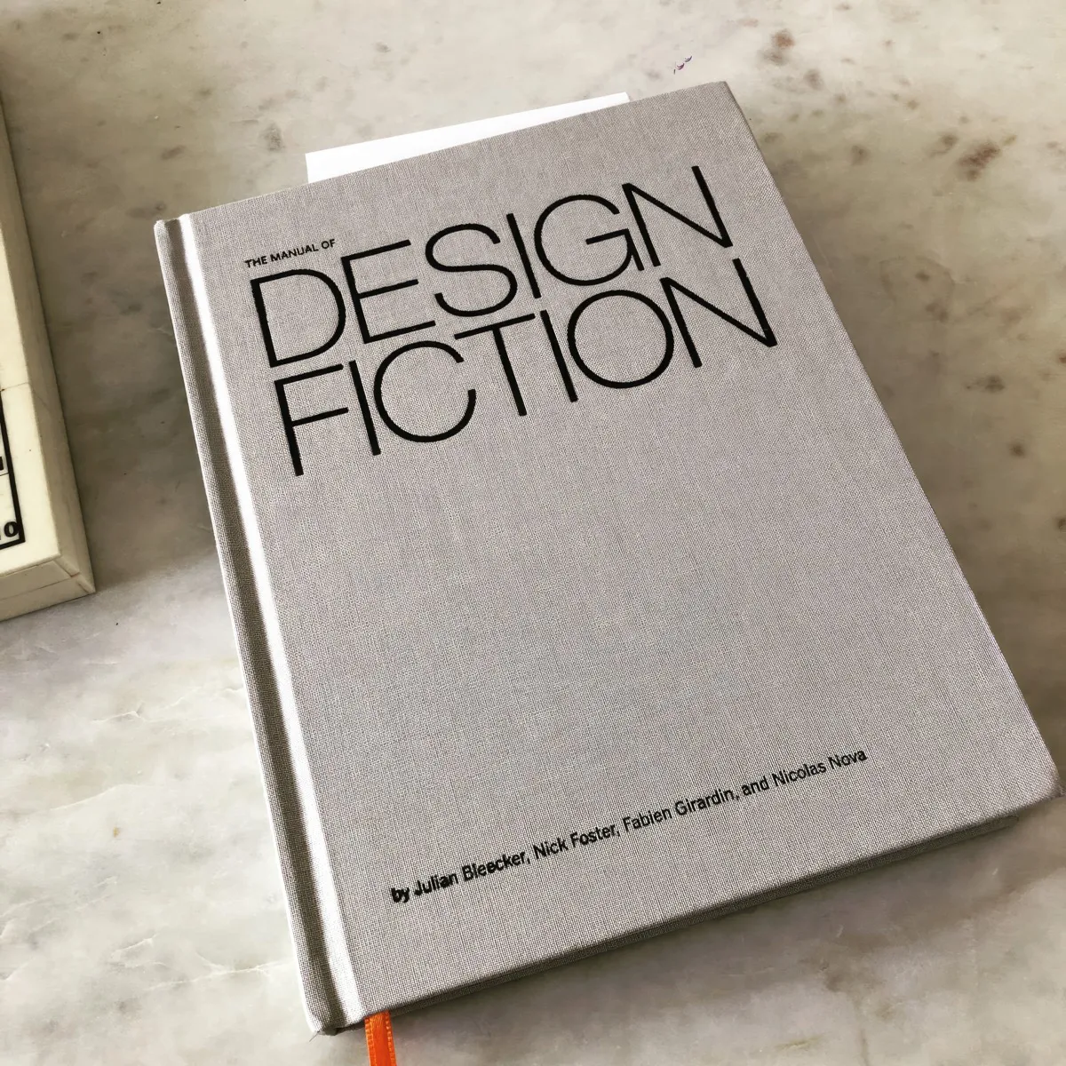 A photo from or of the book The Manual of Design Fiction (Hardcover) by Julian Bleecker